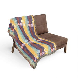 Woven stripe blanket by DipaliZ with the pattern built into the fabric