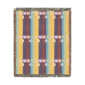 DipaliZ modern stripe woven blanket for mid-century and minimal interiors