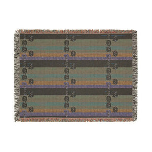 Woven Throw Blanket, Colorblock Striped Pattern Cozy Home Decor - Blankets