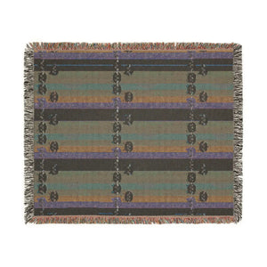 Colorblock striped woven throw by DipaliZ with original artwork
