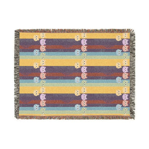 Woven Throw Blanket, Colorblock Striped Pattern Cozy Home Decor - Blankets
