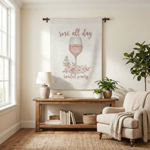 Woven Wall Tapestry – Wine Glass Day Bridal Party - Dipaliz - Decorative Tapestries
