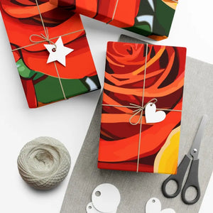 Gift Wrap Papers Red Roses Fashion Bold Design - Dipaliz - 30’’ x 20’’ / Matte - Wrapping Paper
