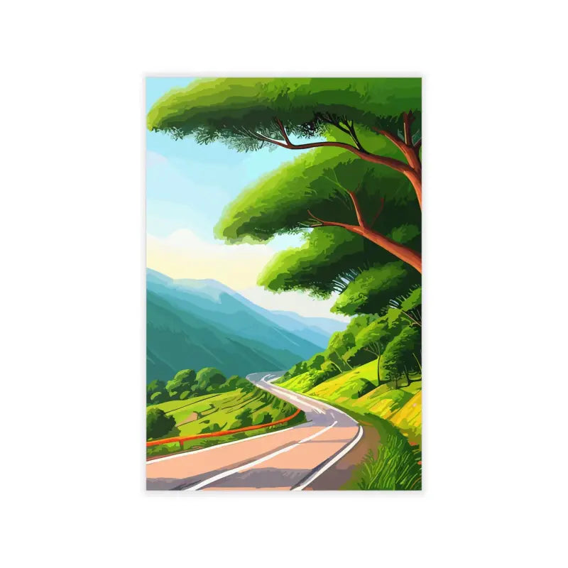 Ride on Durable Polyester Road Lined Wall Decals - 12’’ x 18’’ Decal