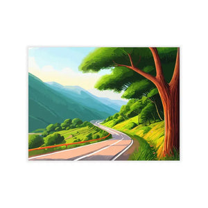 Road Lined Wall Decals - Durable Polyester Urban Art - Dipaliz - 24″ x 18″ - Home Decor