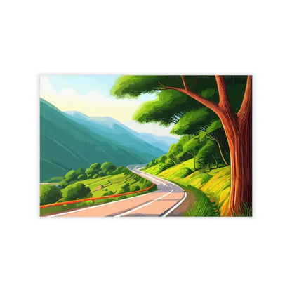 Ride on Durable Polyester Road Lined Wall Decals - 36’’ x 24’’ Decal