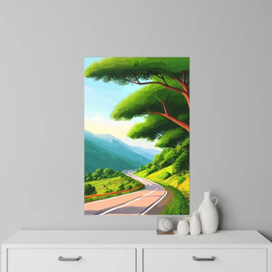 Road Lined Wall Decals - Durable Polyester Urban Art - Dipaliz - Home Decor