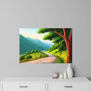 Road Lined Wall Decals - Durable Polyester Urban Art - Dipaliz - Home Decor