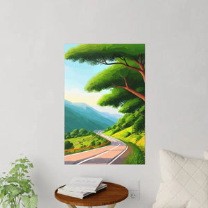 Road Lined Wall Decals - Durable Polyester Urban Art - Dipaliz - Home Decor