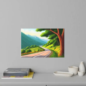 Road Lined Wall Decals - Durable Polyester Urban Art - Dipaliz - Home Decor