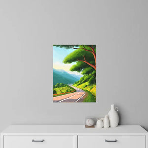 Road Lined Wall Decals - Durable Polyester Urban Art - Dipaliz - Home Decor