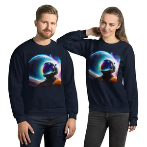 Unisex Sweatshirt Air Jet Spun Yarn Cloud Comfort Dipaliz - Navy / s - Sweatshirts