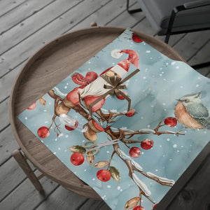 Festive Red Robin Wrapping Paper Roll Winter Wonderland - Dipaliz