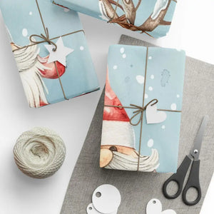 Festive Red Robin Wrapping Paper Roll Winter Wonderland - Dipaliz