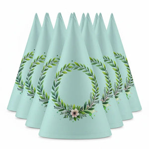 Floral Cloth Napkins – Leaf Wreath Table Setting - Dipaliz