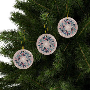 Holly Leaves Ceramic Ornaments – Christmas Decor - Dipaliz - Holiday