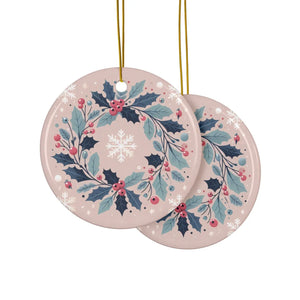 Holly Leaves Ceramic Ornaments – Christmas Decor - Dipaliz - Holiday