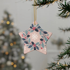 Holly Leaves Ceramic Ornaments – Christmas Decor - Dipaliz - Holiday