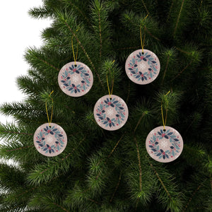 Holly Leaves Ceramic Ornaments – Christmas Decor - Dipaliz - Holiday