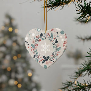 Holly Leaves Ceramic Ornaments – Holiday Decor - Dipaliz