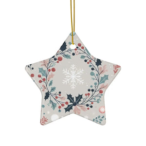 Holly Leaves Ceramic Ornaments – Holiday Decor - Dipaliz
