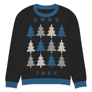 Cozy Knitted Crew Neck Sweater - Xmas Tree Holiday - Dipaliz - Sweaters - Xxs