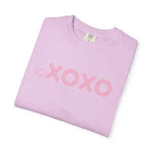 T-shirt - Xoxo Floral Tee - Pink Valentine Graphic Shirt - Dipaliz