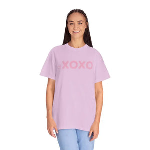 T-shirt - Xoxo Floral Tee - Pink Valentine Graphic Shirt - Dipaliz