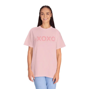 T-shirt - Xoxo Floral Tee - Pink Valentine Graphic Shirt - Dipaliz