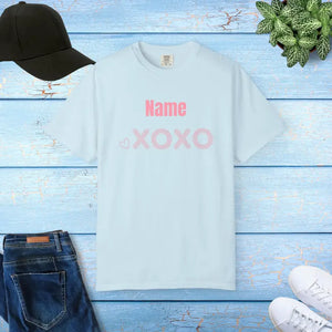 T-shirt - Xoxo Tee - Name Valentine Shirt - Dipaliz Chambray / s