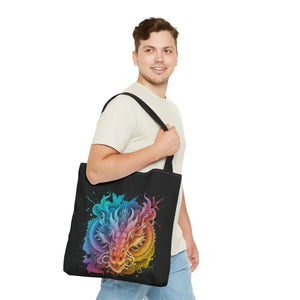 Dragon Aop Tote Bag - Durable Polyester Travel - Dipaliz - Bags