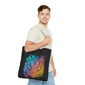 Dragon Aop Tote Bag - Durable Polyester Travel - Dipaliz - Bags