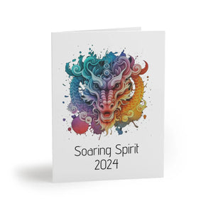 Chic Dragon Greeting Cards - Bold Year Wishes - Dipaliz - & Note
