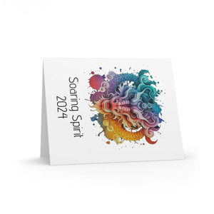 Chic Dragon Greeting Cards - Bold Year Wishes - Dipaliz - & Note