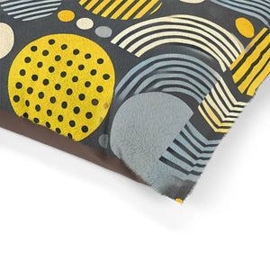 Cotton Pet Bed Grey Geometrical Pattern Luxury Design - Dipaliz - Beds