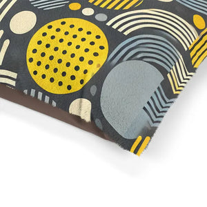 Cotton Pet Bed Grey Geometrical Pattern Luxury Design - Dipaliz - Beds