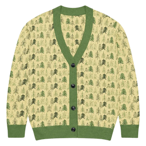 Yellow Black Pattern Knit Cardigan Retro Vibes - Dipaliz - 2xl - Cardigans