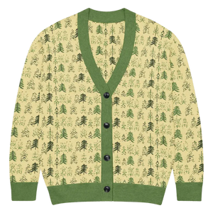 Yellow Black Pattern Knit Cardigan Retro Vibes - Dipaliz - 2xs - Cardigans