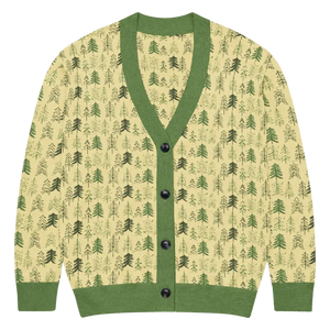 Yellow Black Pattern Knit Cardigan Retro Vibes - Dipaliz - 3xl - Cardigans