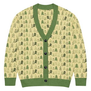 Yellow Black Pattern Knit Cardigan Retro Vibes - Dipaliz - m - Cardigans