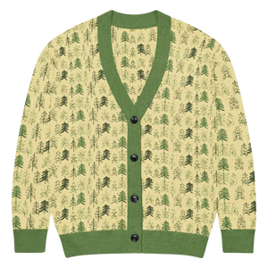 Yellow Black Pattern Knit Cardigan Retro Vibes - Dipaliz - s - Cardigans