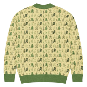 Yellow Black Pattern Knit Cardigan Retro Vibes - Dipaliz - Cardigans