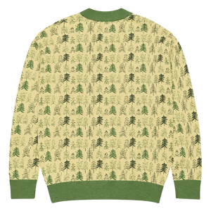 Yellow Black Pattern Knit Cardigan Retro Vibes - Dipaliz - Cardigans