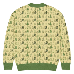 Yellow Black Pattern Knit Cardigan Retro Vibes - Dipaliz - Cardigans