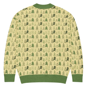 Yellow Black Pattern Knit Cardigan Retro Vibes - Dipaliz - Cardigans