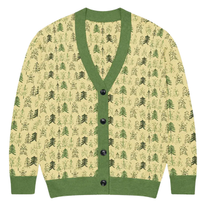 Yellow Black Pattern Knit Cardigan Retro Vibes - Dipaliz - Xs - Cardigans