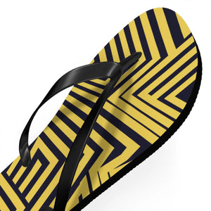 Bold Black Striped Flip Flops - Summer Pvc Style - Dipaliz - Slippers