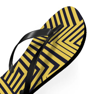 Bold Black Striped Flip Flops - Summer Pvc Style - Dipaliz - Slippers