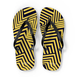Bold Black Striped Flip Flops - Summer Pvc Style - Dipaliz - Slippers