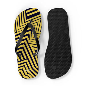 Bold Black Striped Flip Flops - Summer Pvc Style - Dipaliz - Slippers